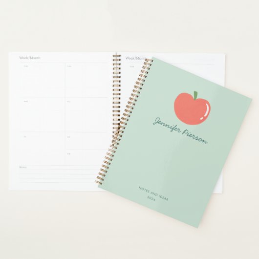 Schattigee Apple aangepaste handschriftnaam Planner (Display)