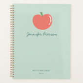 Schattigee Apple aangepaste handschriftnaam Planner (Voorkant)