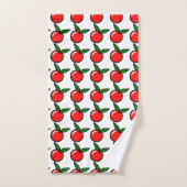 Schattigee Apple Cherry Red Fruit Fun Keuken Carto Bad Handdoek (Handdoek)
