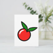 Schattigee Apple Cherry Red Fruit Fun Keuken Carto Briefkaart (Staand voorkant)
