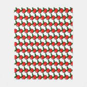 Schattigee Apple Cherry Red Fruit Fun Keuken Carto Fleece Deken (Voorkant)