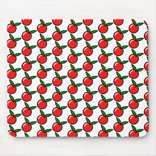 Schattigee Apple Cherry Red Fruit Fun Keuken Carto Muismat (Voorkant)