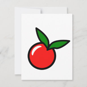Schattigee Apple Cherry Red Fruit Fun Keuken Carto Notitiekaartje