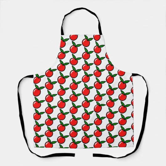 Schattigee Apple Cherry Red Fruit Fun Keuken Carto Schort (Voorkant)