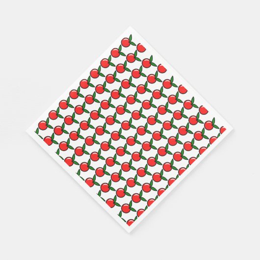 Schattigee Apple Cherry Red Fruit Fun Keuken Carto Servet (Hoek)