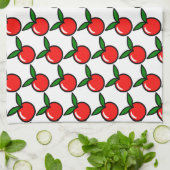 Schattigee Apple Cherry Red Fruit Fun Keuken Carto Theedoek (Gevouwen)