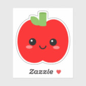 Schattigee Apple Face Vinyl Sticker voor Tumblers  (Vel)