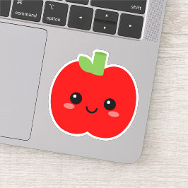 Schattigee Apple Face Vinyl Sticker voor Tumblers 