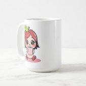 Schattigee Apple Head Chibi Drink koffie Koffiemok (Voorkant links)