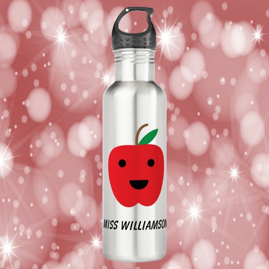 Schattigee Apple Kawaii Red Personalize Waterfles