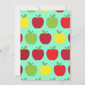 Schattigee Apple Kinder 1e verjaardag Party Fruit Kaart (Achterkant)