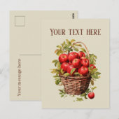 Schattigee apple lovers fruitverkopers bericht toe briefkaart (Voorkant / Achterkant)