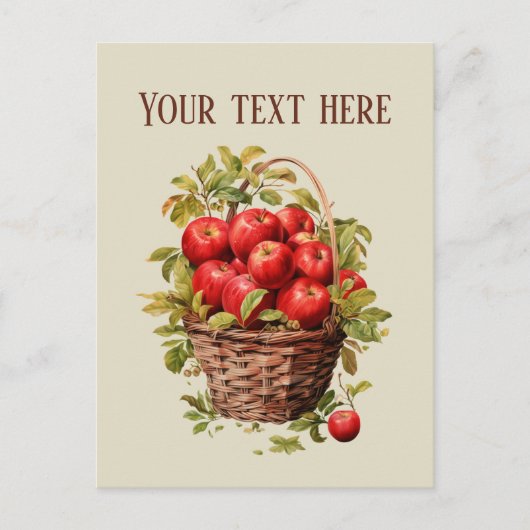 Schattigee apple lovers fruitverkopers bericht toe briefkaart (Voorkant)