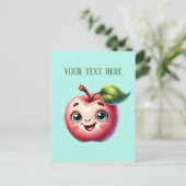 Schattigee Apple Lovers Tekst toevoegen Briefkaart (Staand voorkant)