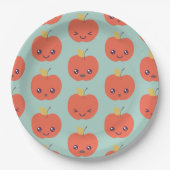 Schattigee Apple Pattern Paper Borden Papieren Bordje (Voorkant)