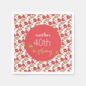 Schattigee Apple Pattern Waterverf met de hand ges Servet (Voorkant)