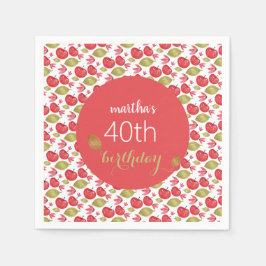 Schattigee Apple Pattern Waterverf met de hand ges Servet