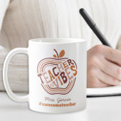 Schattigee Apple Teacher Dank u waardering op maat Koffiemok