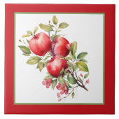 Schattigee Apple waterverf keuken Tegeltje (Voorkant)