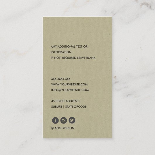 SCHATTIGEE AQUA BLUE BLAUWGROEN TREE TRIO LANDSCAP VISITEKAARTJE (Achterkant)