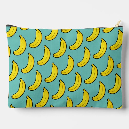 Schattigee Aqua Blue Yellow Banana gepersonaliseer Etui (Achterkant)