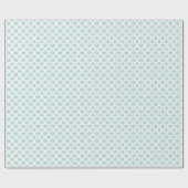 Schattigee Aqua en witte  Damask Pattern Cadeaupapier (Vlak)
