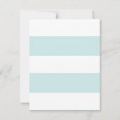 Schattigee Aqua Stripes Modern briefpapier notitie Kaart (Achterkant)