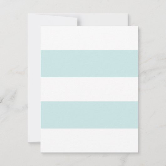 Schattigee Aqua Stripes Modern briefpapier notitie Kaart (Achterkant)