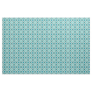 Schattigee Aqua Turquoise Blauwgroen moderne Ikat  Stof