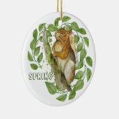 Schattigee aquarel eekhoorn keramisch ornament (Rechts)