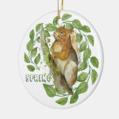 Schattigee aquarel eekhoorn keramisch ornament (Links)