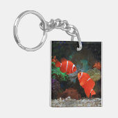 Schattigee aquarium thema vistank sleutelhanger (Voorkant Links)