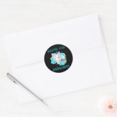 Schattigee Arctic Fox Prinses Knipoogvos Ronde Sticker (Envelop)