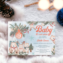Schattigee Arctische Dieren Winter Christmas baby 