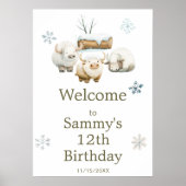 Schattigee Arctische Koe Baby Poster (Voorkant)