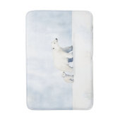 Schattigee arctische polaire beer familie badmat (Voorkant Verticaal)