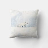 Schattigee arctische polaire beer familie kussen (Achterkant)