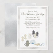 Schattigee Arctische winterdieren Kaart (Voorkant / Achterkant)