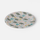 Schattigee Armadillo Papier Borden Papieren Bordje (Gekanteld)