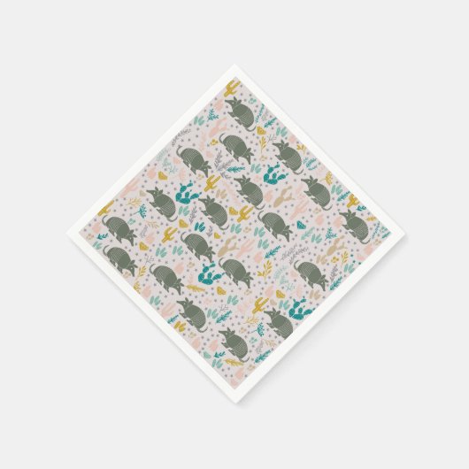 Schattigee armadillo papieren servetten (Hoek)