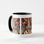 Schattigee Art Deco liefhebbers Mok (Voorkant links)
