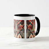 Schattigee Art Deco liefhebbers Mok (Voorkant rechts)