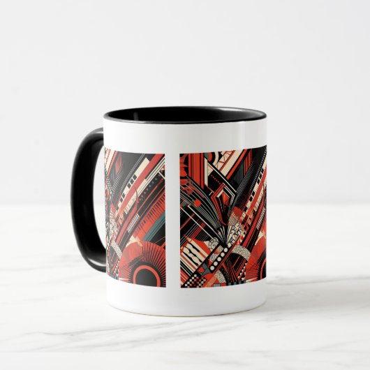 Schattigee Art Deco liefhebbers Mok (Voorkant links)