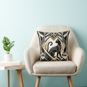 Schattigee art deco stijl katten Sierkussen