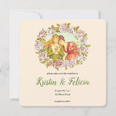 Schattigee  Art Nouveau LGBTQ Twee Bruiden Huwelij (Voorkant)