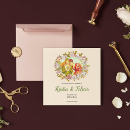 Schattigee  Art Nouveau LGBTQ Twee Bruiden Huwelij