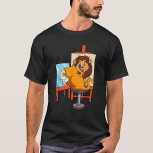 Schattigee artistieke kat Schattigee kat schilderi T-shirt