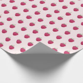 Schattigee Artistieke Waterverf Raspberry Pattern Cadeaupapier (Hoek)