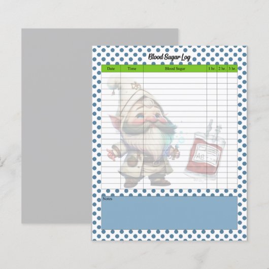Schattigee arts GNOOM bloedsuiker log (Voorkant / Achterkant)