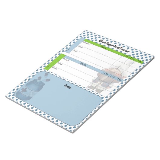 Schattigee arts GNOOM bloedsuiker log Notitieblok (Schuin)